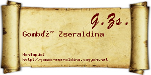 Gombó Zseraldina névjegykártya